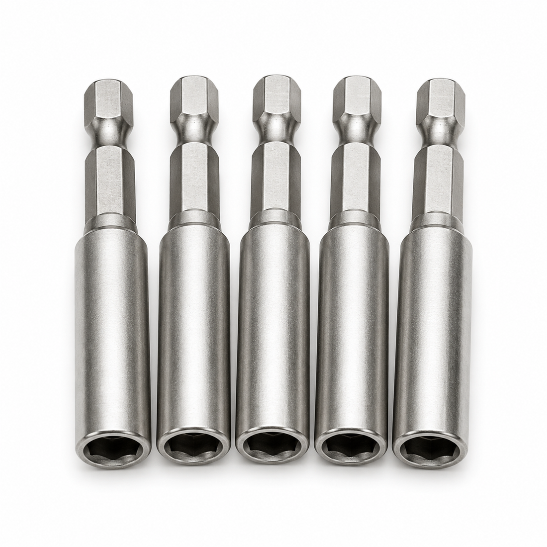 5 Piece 60mm Magnetic Bit Holder Set – 1/4″ Hex